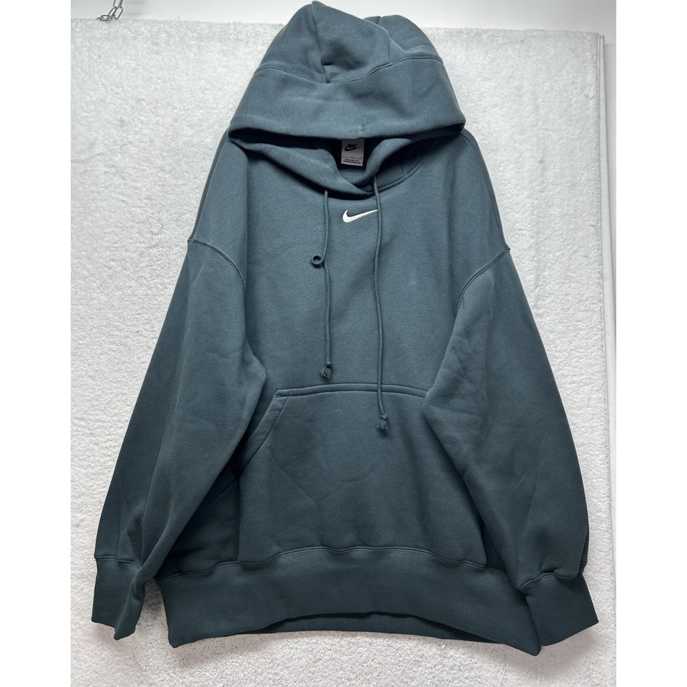 Nike Womens Size L Gray Phoenix Fleece Oversized Pullover Hoodie Sweatshirt